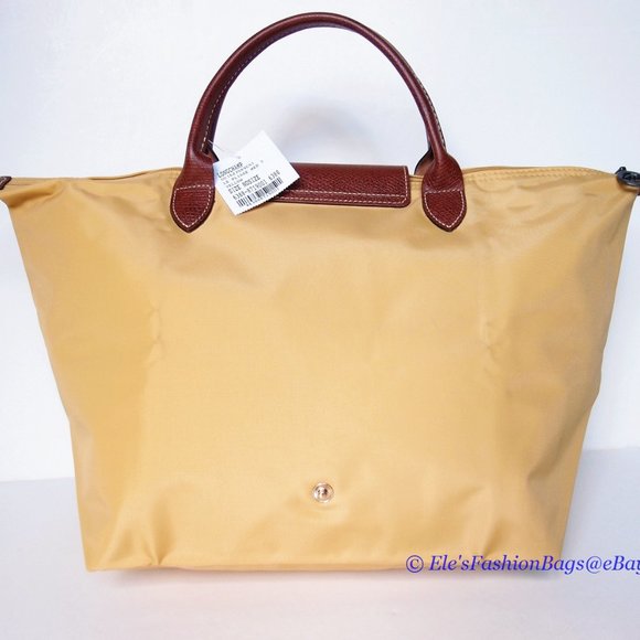 ❤️ NWT LONGCHAMP Le Pliage Type M Medium Short Handle Tote CURRY Yellow AUTHENTC - Picture 7 of 16